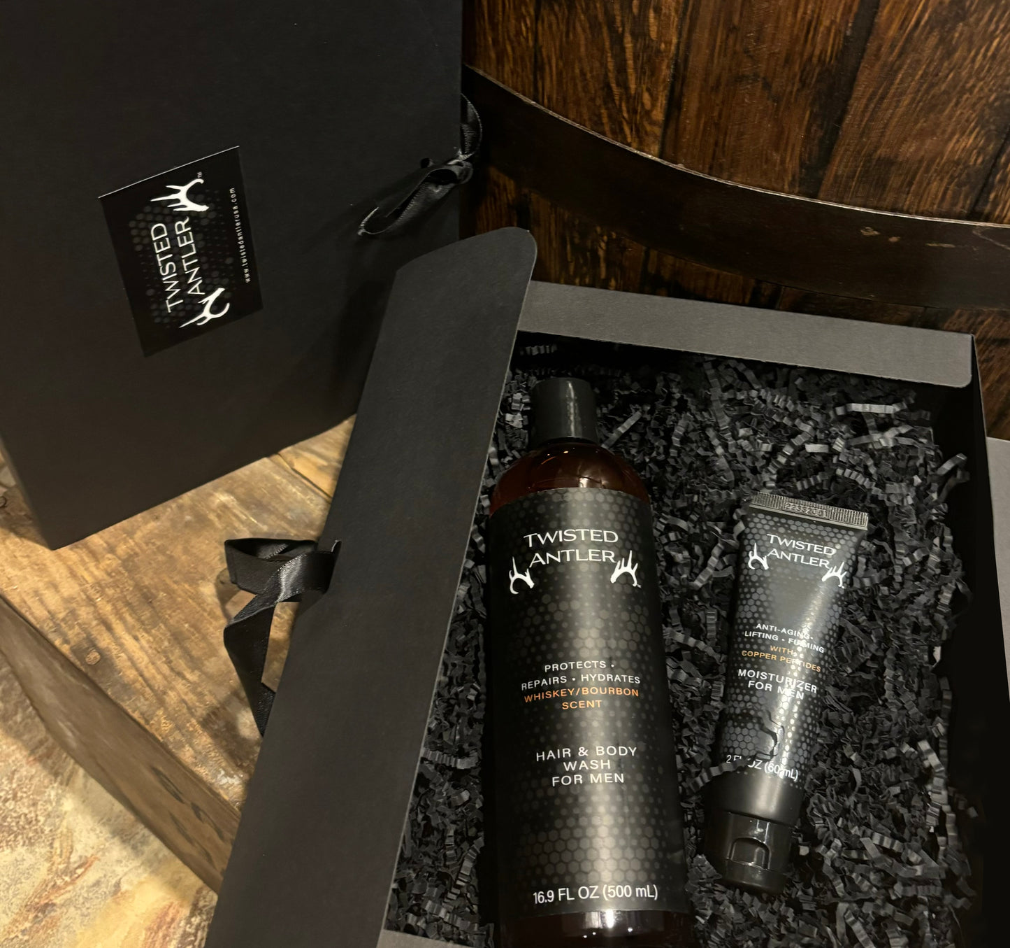 Men's Skincare Duo - Hair & Body Wash and Moisturizer (full sized products) in a Gift box. Limited Edition.